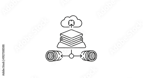Cloud Data Storage Network Diagram.