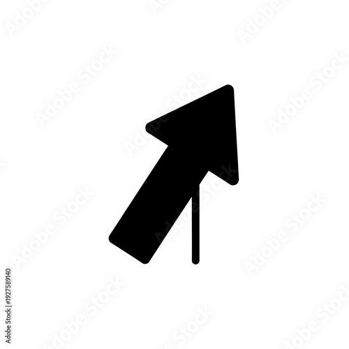 Black arrow pointing up symbol.