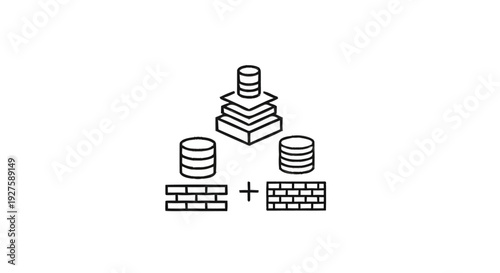 Database and Brick Wall Combination for Security Concept.