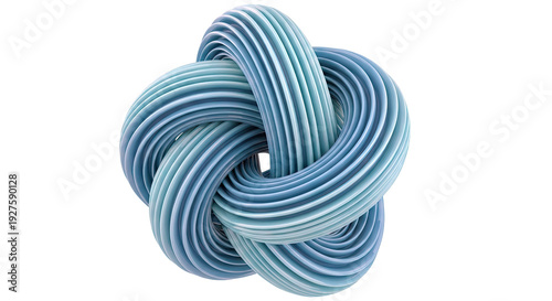Abstract Blue Intertwined Shape