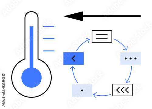 Process optimization. Process optimization with temperature control and workflow design enhancing system efficiency. Process optimization for data flow, automation, and productivity. For business, IT