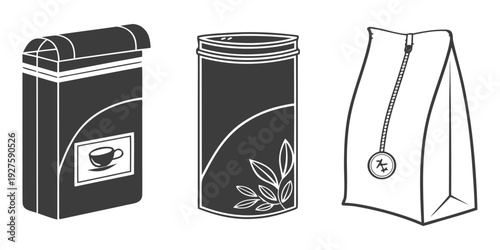 Three different types of bags: a paper bag, a plastic bag, and a fabric bag Vector
