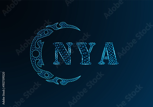 Φωτογραφία Low poly letter logo NYA design