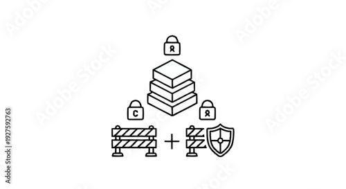 Conceptual illustration of data security and protection measures.
