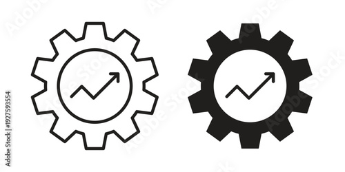 Productivity icons. Line Illustration Vector Template. Clipart concept illustration
