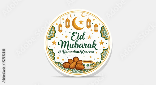 Eid Mubarak Ramadan Kareem Greeting Design