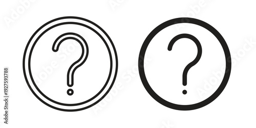 Question mark icons. Line Illustration Vector Template. Clipart concept illustration