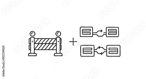 Construction Barrier and Data Flow Diagram.