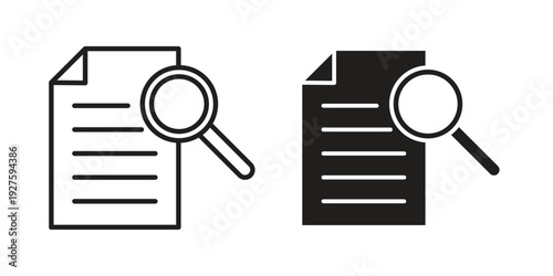 Research icons. Line Illustration Vector Template. Clipart concept illustration