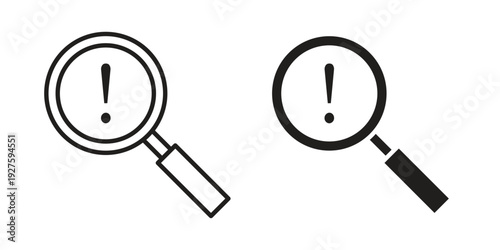 Risk analysis icons. Line Illustration Vector Template. Clipart concept illustration