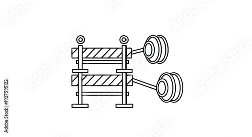 Construction Barrier with Weights for Stability.