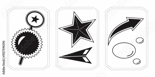 A collection of various icons representing different actions and symbols Vector