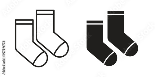 Socks icons. Line Illustration Vector Template. Clipart concept illustration