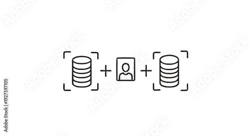 Conceptual illustration of data storage and personal information security.