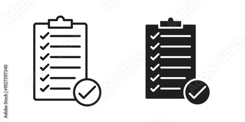 Survey icons. Line Illustration Vector Template. Clipart concept illustration