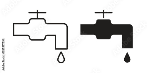 Tap icons. Line Illustration Vector Template. Clipart concept illustration