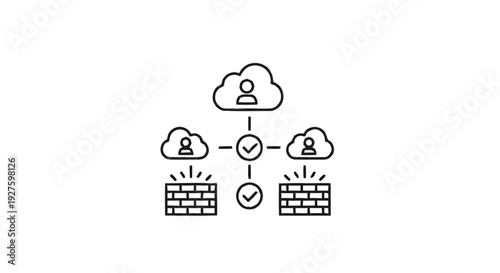 Cloud Network Security and Firewall Protection Diagram.