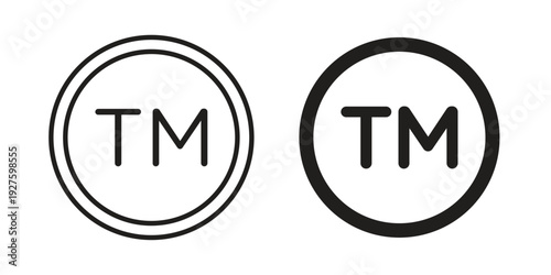 Trademark icons. Line Illustration Vector Template. Clipart concept illustration