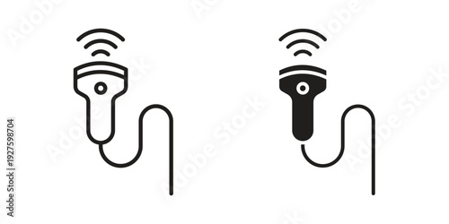 Ultrasound icons. Line Illustration Vector Template. Clipart concept illustration