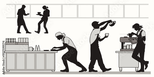 A diverse group of people working together to build a house in a collaborative effort Vector