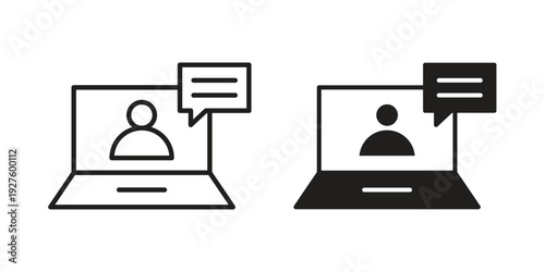 Webinar icons. Line Illustration Vector Template. Clipart concept illustration