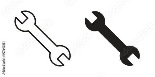 Wrench icons. Line Illustration Vector Template. Clipart concept illustration