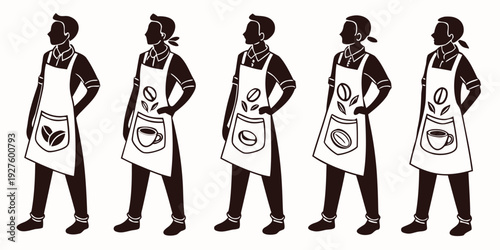 A sequence of a person walking with a bag in each hand Vector