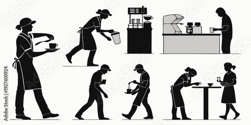 A diverse group of people engaged in various activities in a modern office setting. Vector