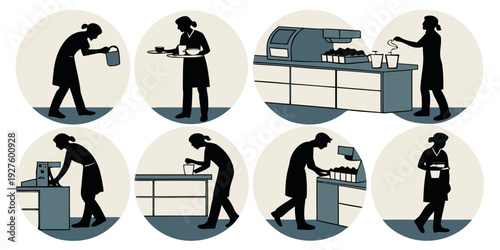 A diverse group of people engaging in various winter sports activities Vector