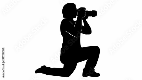 Professional photographer capturing stunning moments with camera