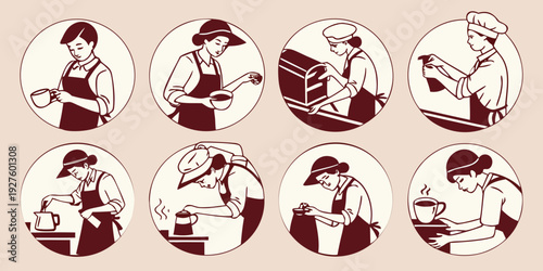 A collection of various types of cheese arranged in a circular pattern. Vector