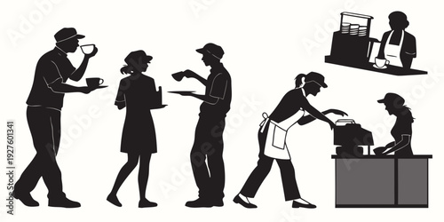 A diverse group of people engaging in various activities in a public space Vector