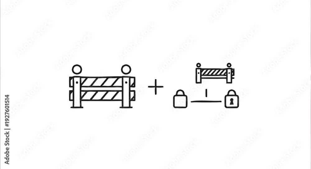 Fototapeta premium Conceptual illustration of security and access control.
