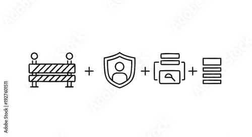 Conceptual illustration of security and data processing workflow.