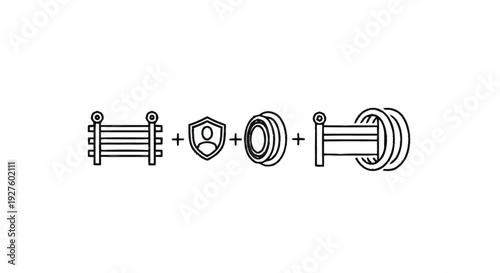 Conceptual illustration of security and protection in business.