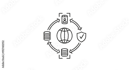 Conceptual Diagram of Global Data Security and Management.