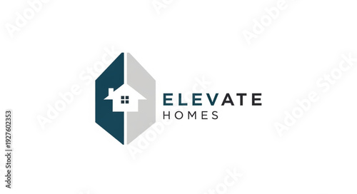 Elevate Homes logo featuring a modern geometric house design with a clean and professional aesthetic.