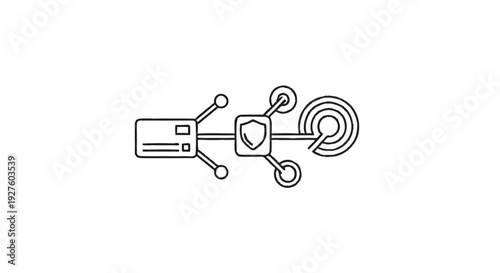 Cybersecurity network protection and data security concept.