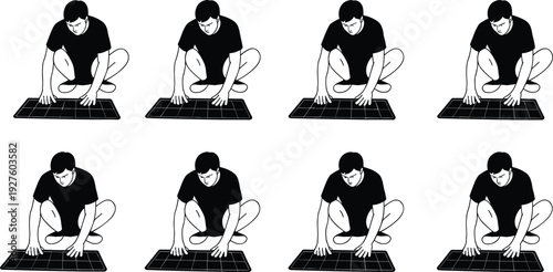 Solar, energy, installer, technician, worker, maintenance, renewable, panel, installation, electricity, sustainable, technician, grid, manual, construction,