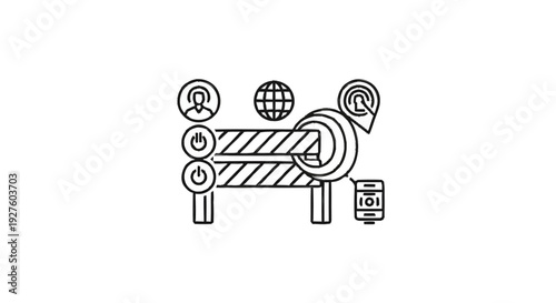 Conceptual illustration of digital transformation and global connectivity.