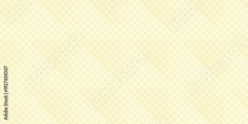 Soft Yellow Geometric Pattern Background With Retro Diamond Lattice and Subtle Halftone Texture for Design