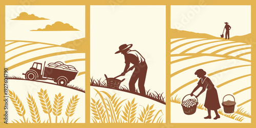 Ancient egyptian art depicting daily life and cultural practices in vibrant colors and intricate detail. Vector