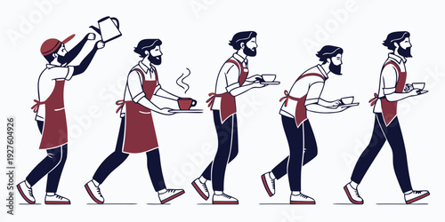 A diverse group of people walking together, showcasing unity and teamwork. Vector