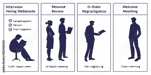 Illustration of different types of workplace harassment and their definitions Vector