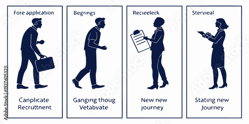 Illustration of a person's journey from being a beginner to an expert. Vector
