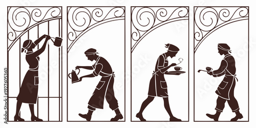 A historical illustration of various medieval torture devices and their uses. Vector