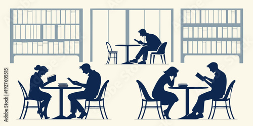 A diverse group of people working together in a modern office environment. Vector