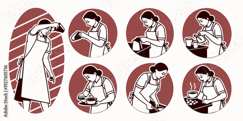 Assorted christmas cookies decorated with festive icing and sprinkles Vector