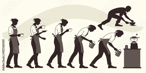 Evolution of human interaction from ancient times to modern technology Vector