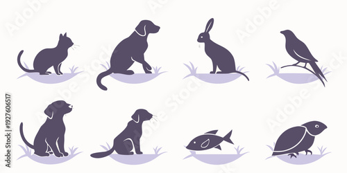 A diverse collection of animals showcasing various species and their unique characteristics Vector